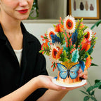 Hugepop Artisan Flower Pop Up Card with Detachable Bouquet by Paper Love