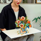 Hugepop Artisan Flower Pop Up Card with Detachable Bouquet by Paper Love
