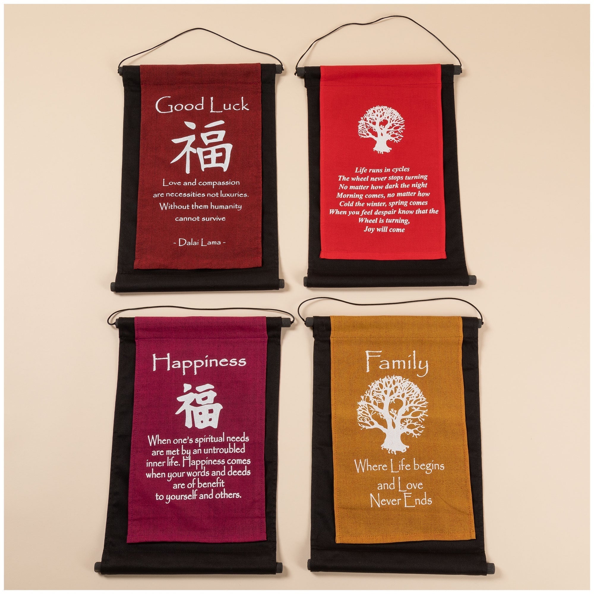 Inspirational Words Scroll Banner Decorative Home Accent La Vie Bien Inspirational Words Scroll Banner