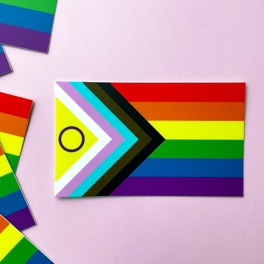 Intersex Progress Pride Sticker Sticker La Vie Bien Intersex Progress Pride Sticker