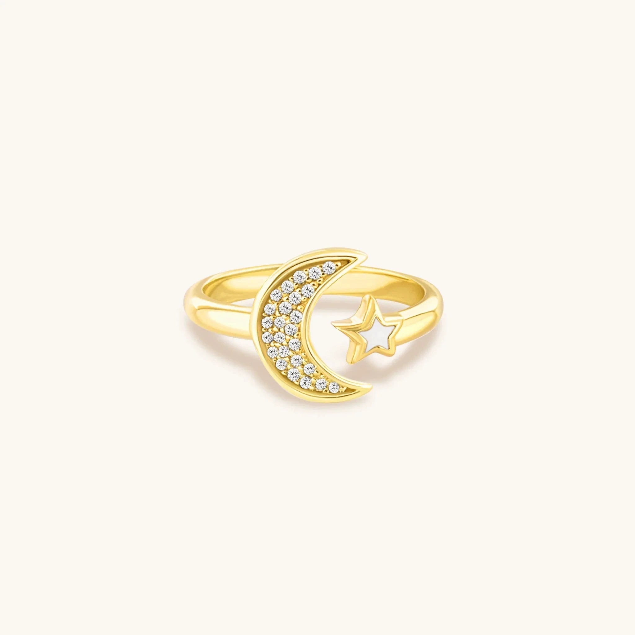 Intuitive Power - Moon & Star Ring