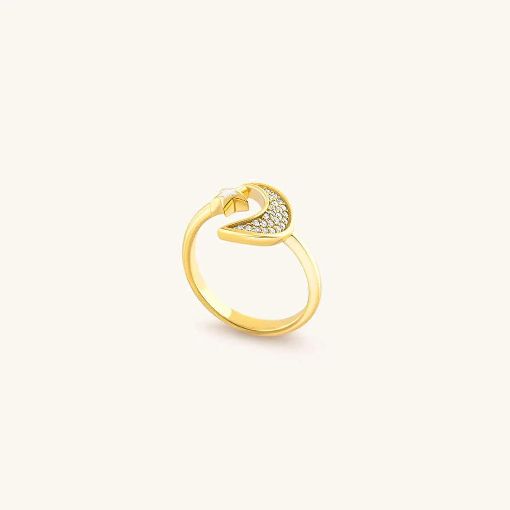 Intuitive Power - Moon & Star Ring