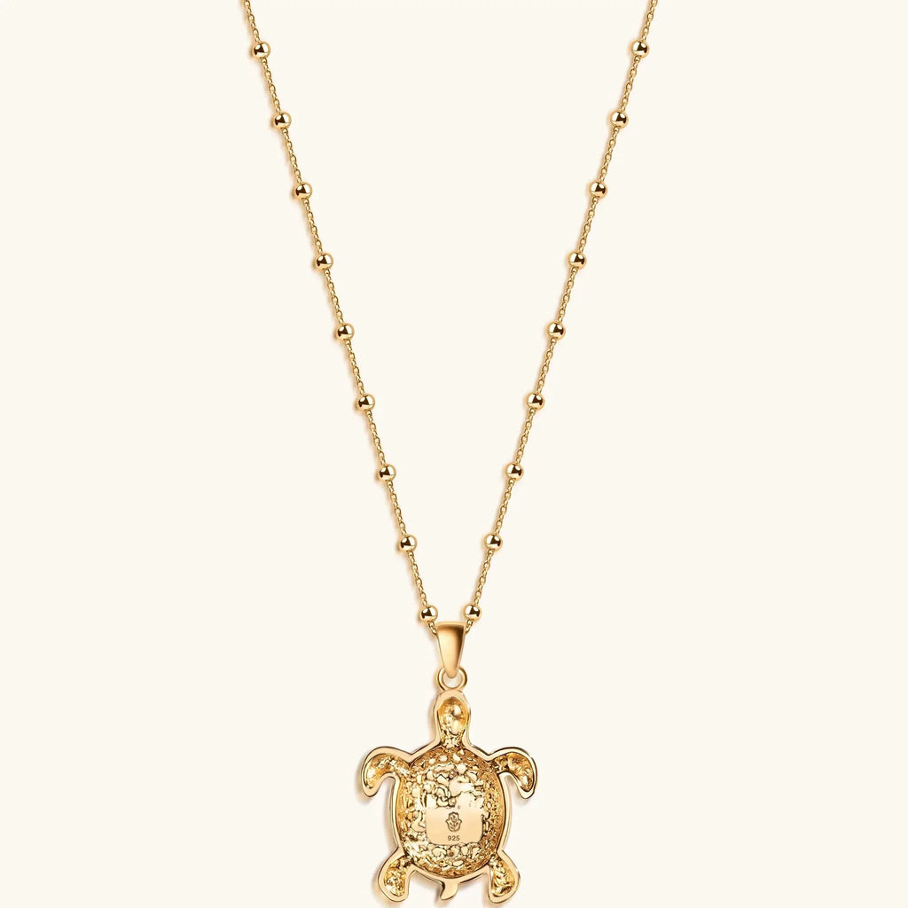Intuitive Wisdom - Multi Symbol Chakra Turtle Necklace