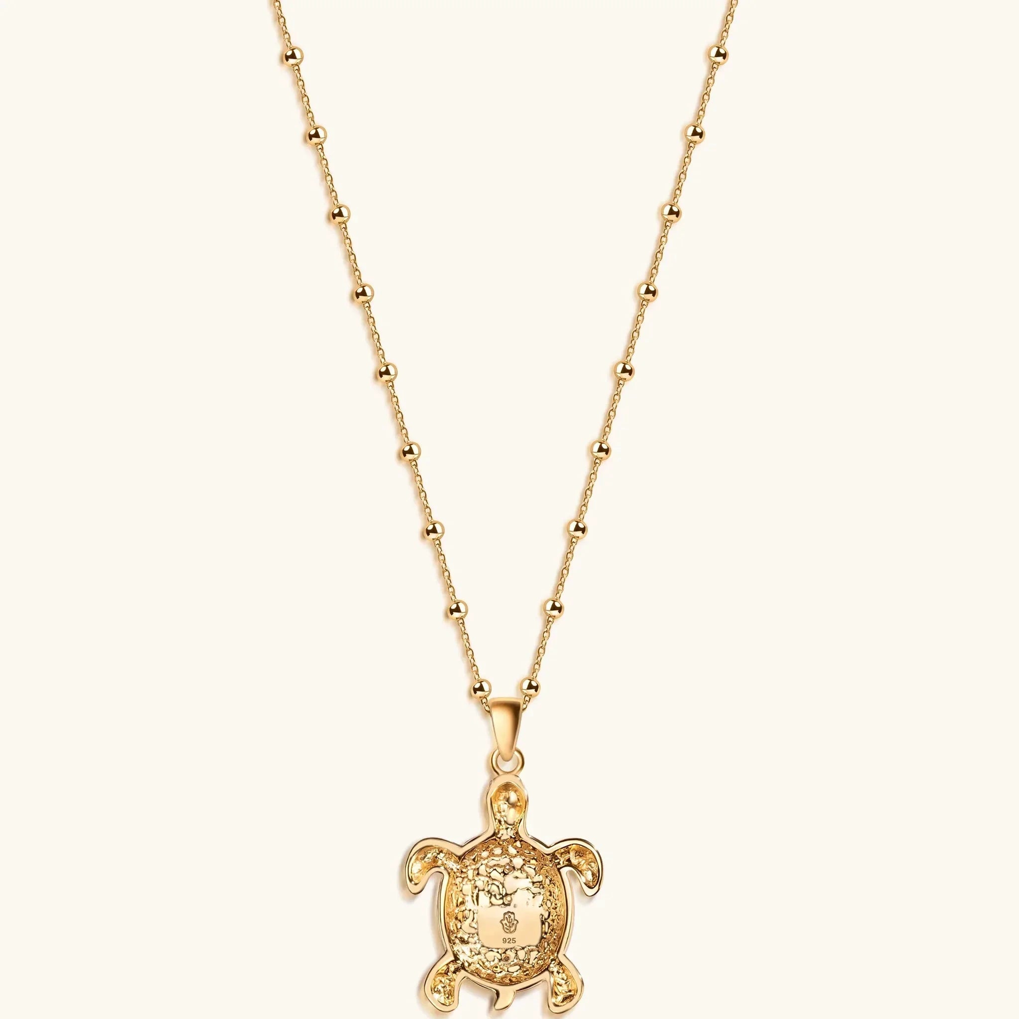 Intuitive Wisdom - Multi Symbol Chakra Turtle Necklace