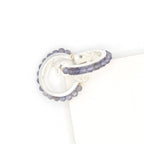 Iolite Stone Sterling Silver Hoops