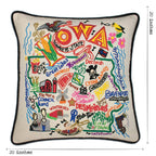 Iowa Hand - Embroidered Pillow Pillows La Vie Bien Iowa Hand - Embroidered Pillow