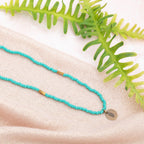 Iraqi Leaf Charm Beaded Necklace Necklaces - Fashion La Vie Bien Iraqi Leaf Charm Beaded Necklace