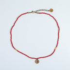 Iraqi Leaf Charm Beaded Necklace Necklaces - Fashion La Vie Bien Iraqi Leaf Charm Beaded Necklace