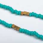 Iraqi Leaf Charm Beaded Necklace Necklaces - Fashion La Vie Bien Iraqi Leaf Charm Beaded Necklace