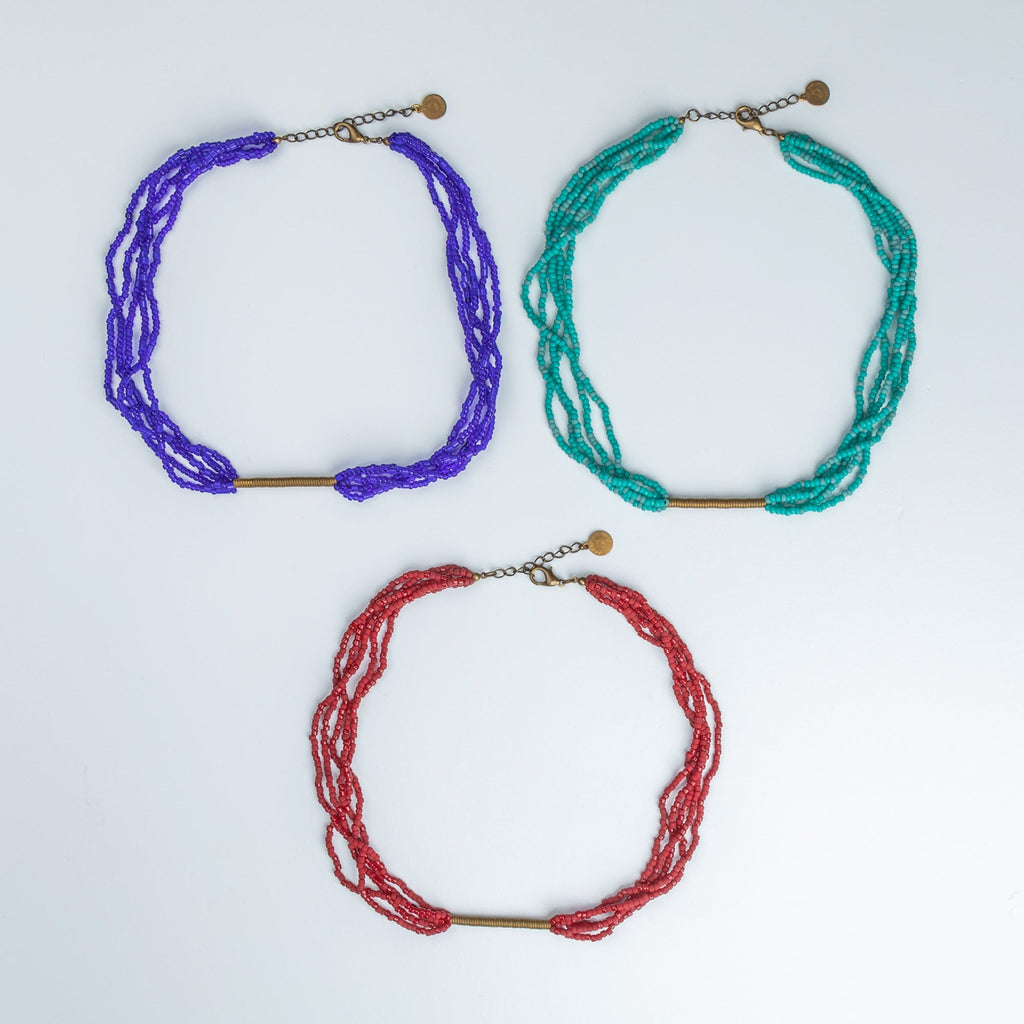 Iraqi Multi-Strand Beaded Necklace Necklaces - Fashion La Vie Bien Iraqi Multi-Strand Beaded Necklace