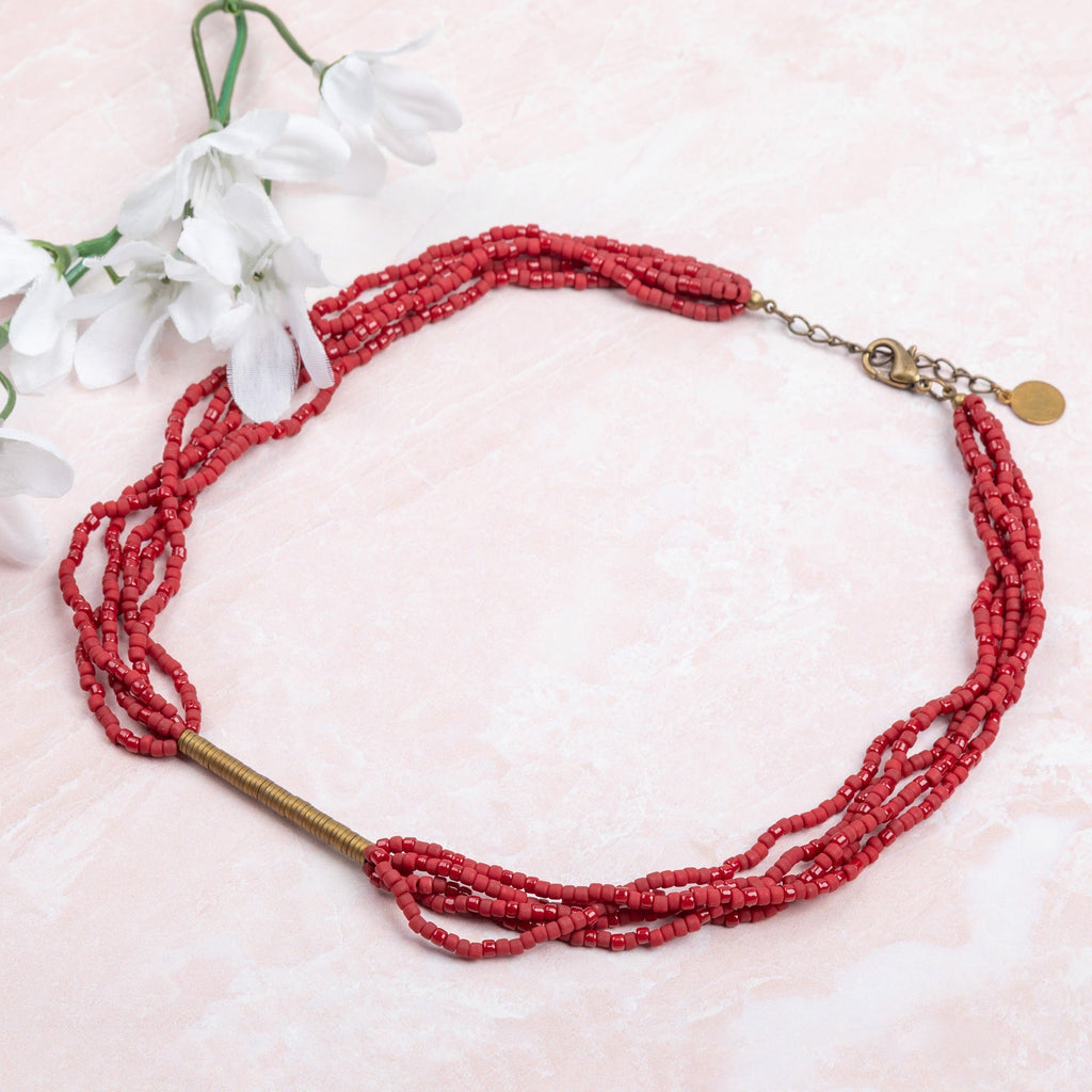 Iraqi Multi-Strand Beaded Necklace Necklaces - Fashion La Vie Bien Iraqi Multi-Strand Beaded Necklace