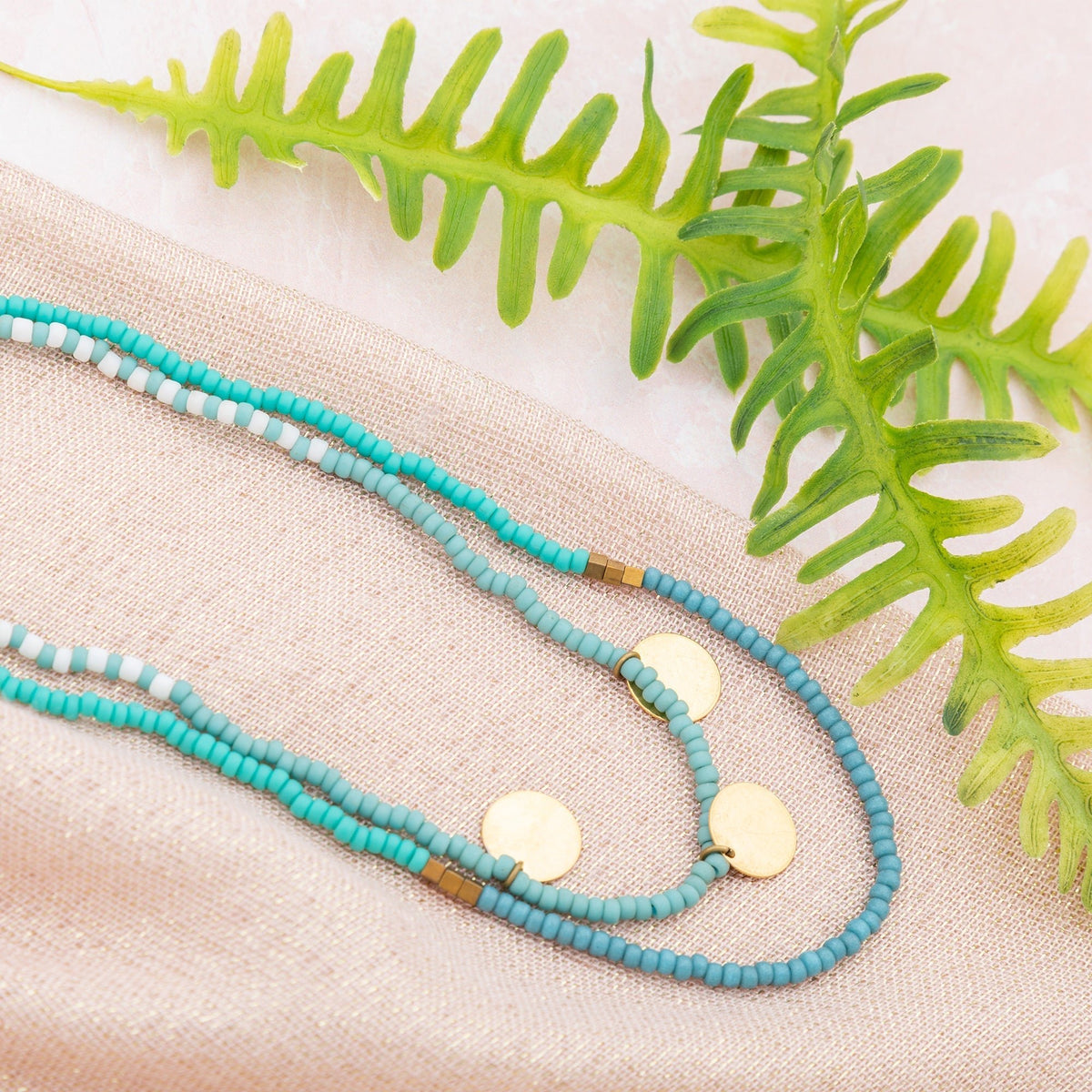 Iraqi Seed Beaded Strand Necklace Necklaces - Fashion La Vie Bien Iraqi Seed Beaded Strand Necklace