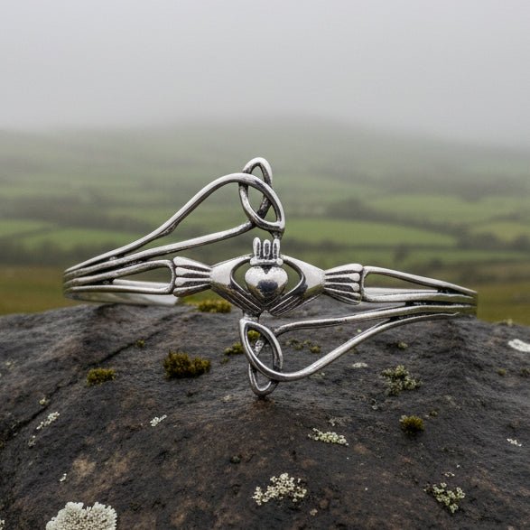 Ireland Claddagh Cuff Bracelet Cuff Bracelet La Vie Bien Ireland Claddagh Cuff Bracelet