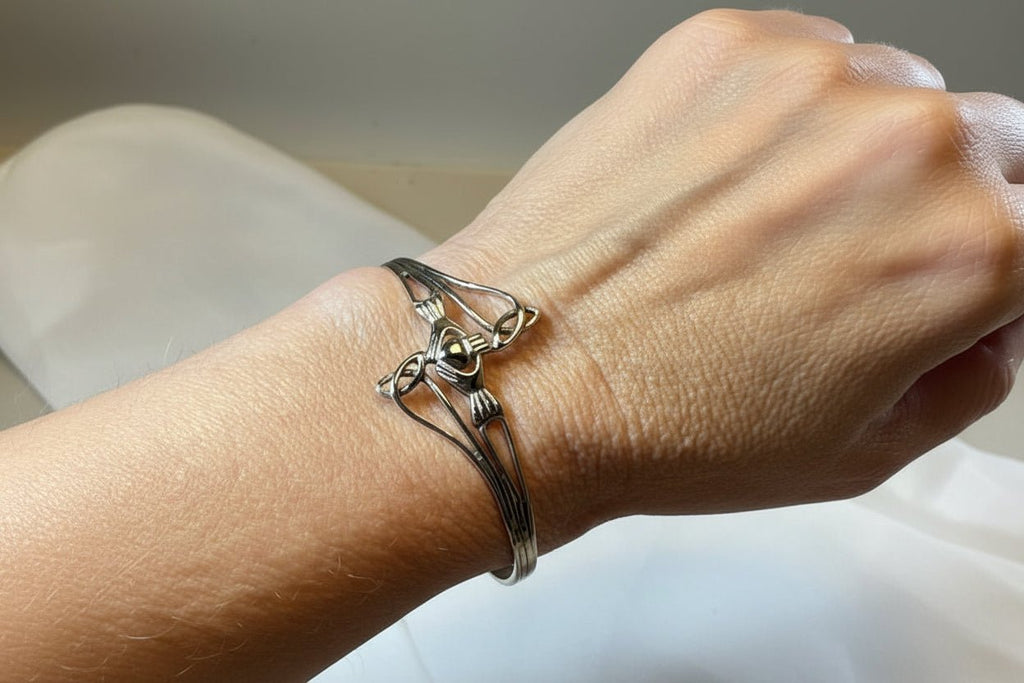 Ireland Claddagh Cuff Bracelet Cuff Bracelet La Vie Bien Ireland Claddagh Cuff Bracelet