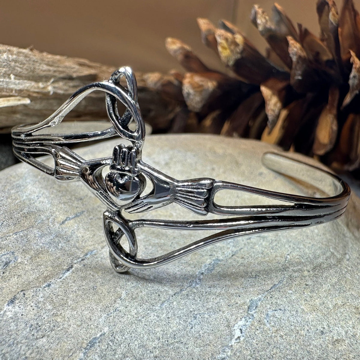 Ireland Claddagh Cuff Bracelet Cuff Bracelet La Vie Bien Ireland Claddagh Cuff Bracelet