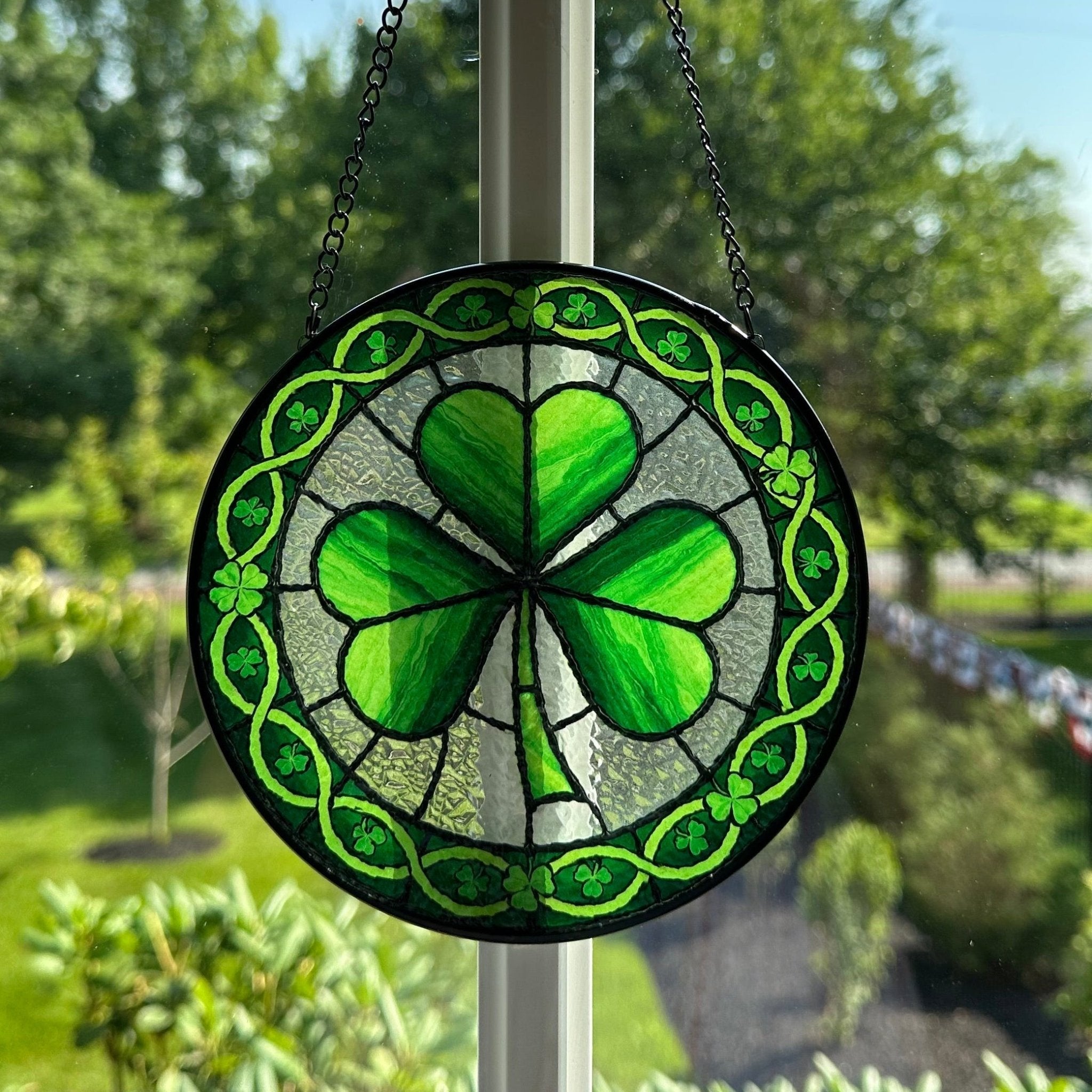 Ireland Forever Shamrock Stained Glass Gift Gifts La Vie Bien Ireland Forever Shamrock Stained Glass Gift