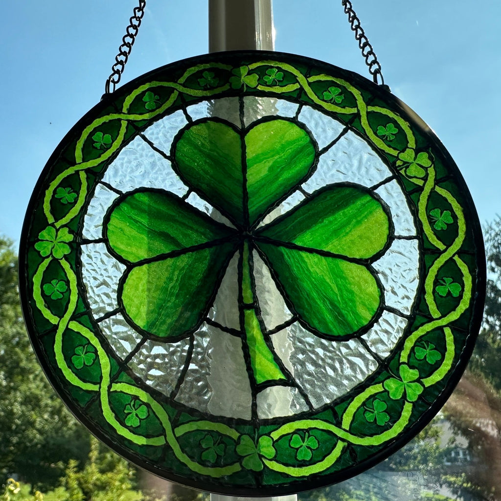 Ireland Forever Shamrock Stained Glass Gift Gifts La Vie Bien Ireland Forever Shamrock Stained Glass Gift