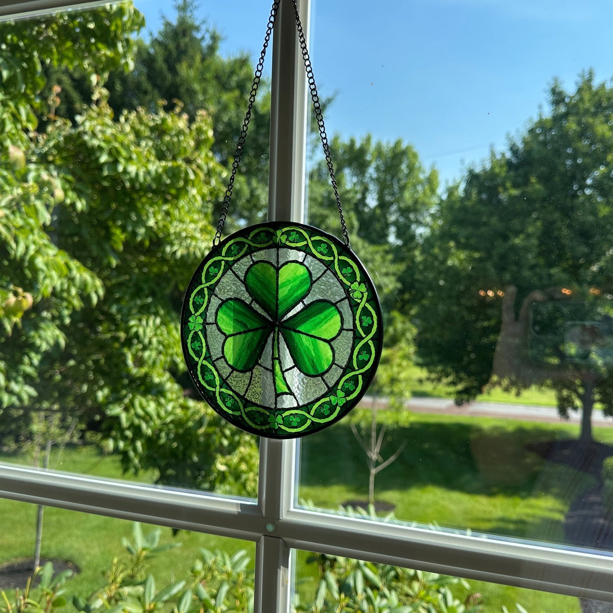 Ireland Forever Shamrock Stained Glass Gift Gifts La Vie Bien Ireland Forever Shamrock Stained Glass Gift