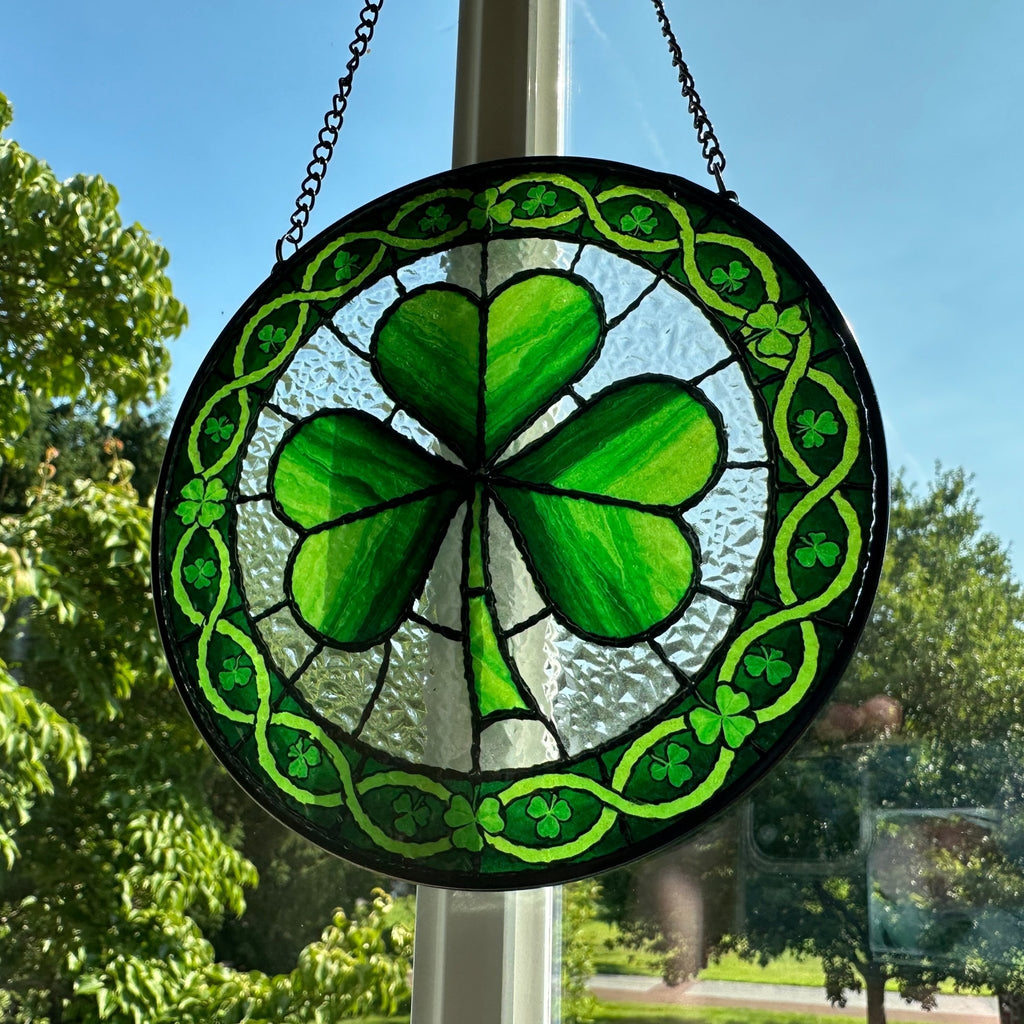 Ireland Forever Shamrock Stained Glass Gift Gifts La Vie Bien Ireland Forever Shamrock Stained Glass Gift