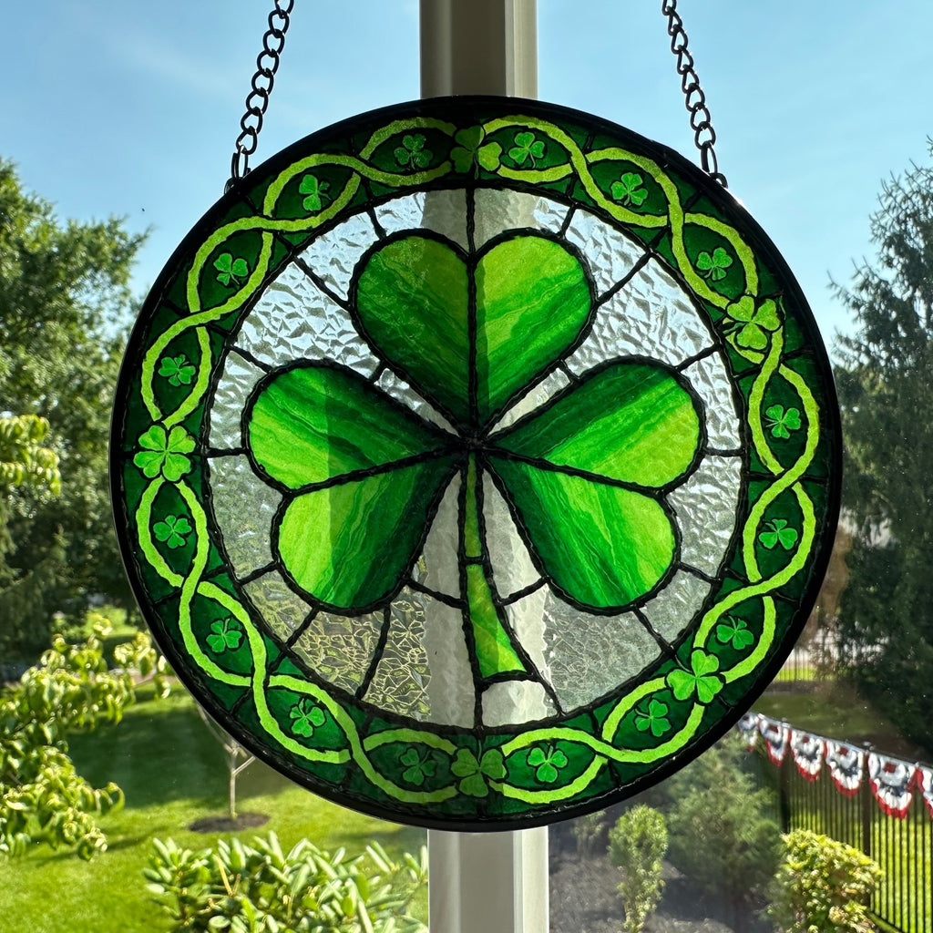 Ireland Forever Shamrock Stained Glass Gift Gifts La Vie Bien Ireland Forever Shamrock Stained Glass Gift