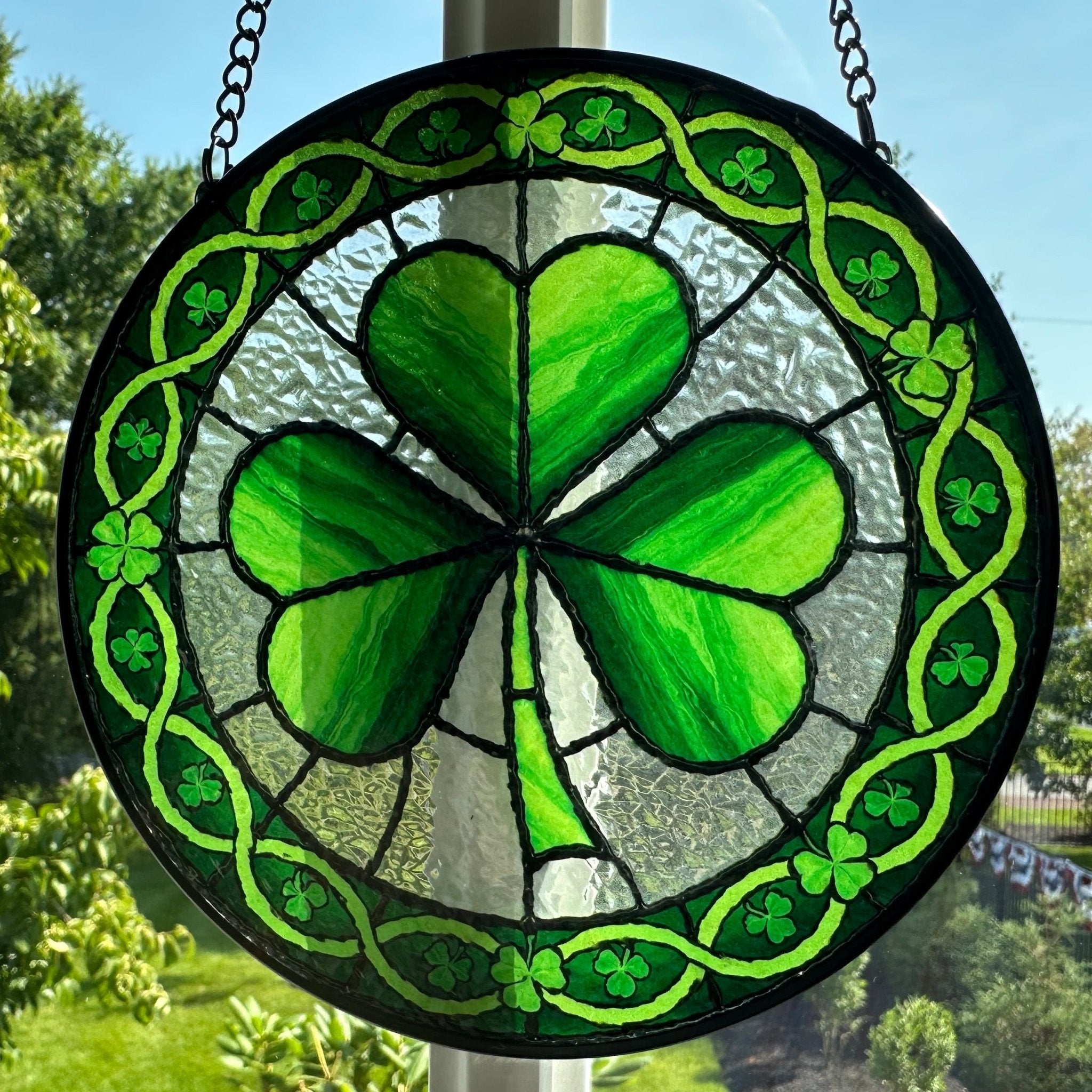 Ireland Forever Shamrock Stained Glass Gift Gifts La Vie Bien Ireland Forever Shamrock Stained Glass Gift