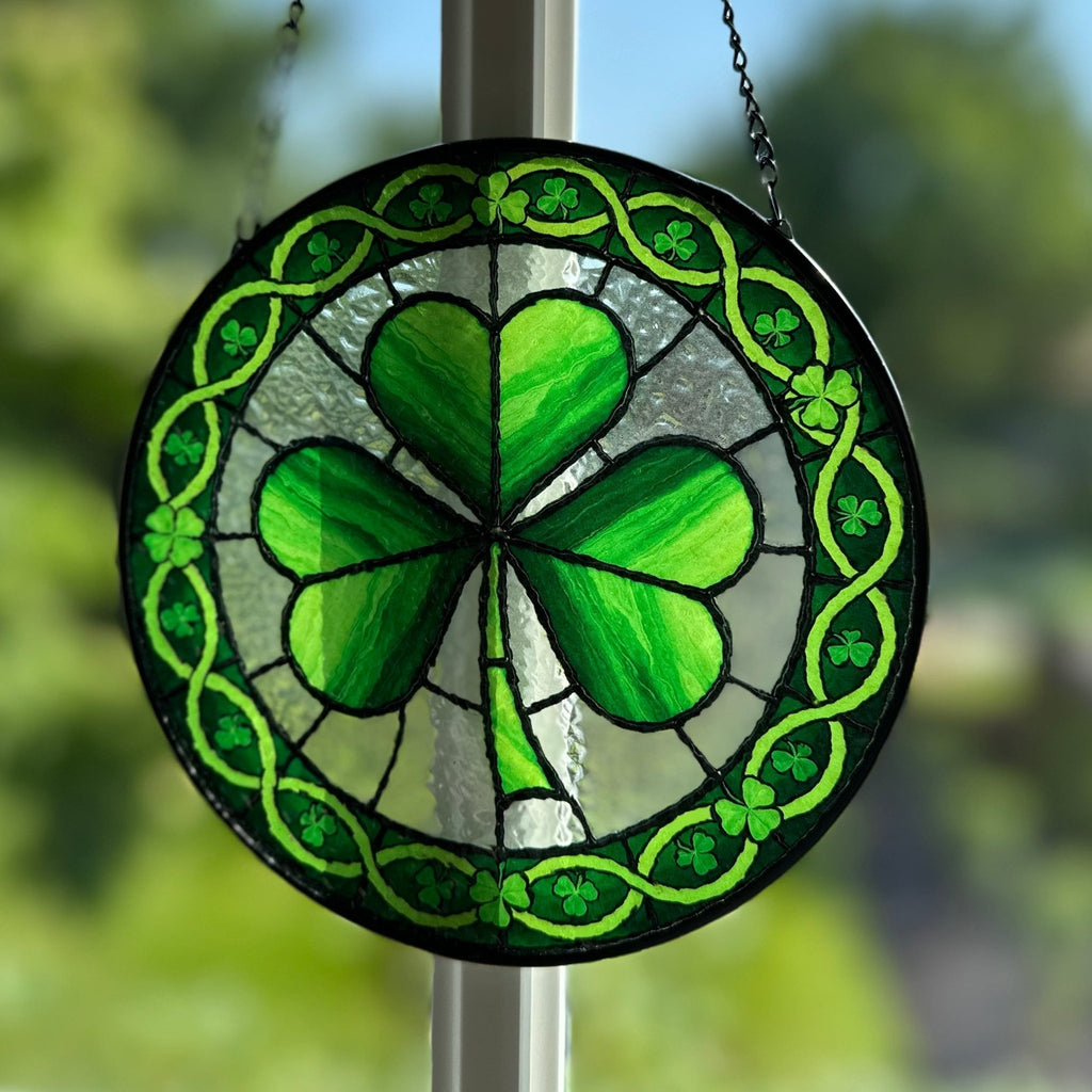 Ireland Forever Shamrock Stained Glass Gift Gifts La Vie Bien Ireland Forever Shamrock Stained Glass Gift