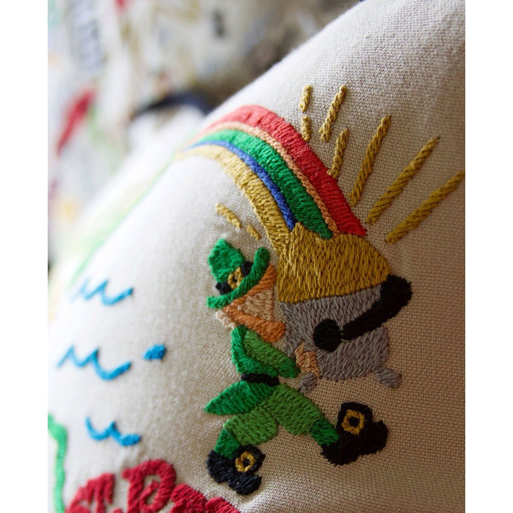 Ireland Hand - Embroidered Pillow Pillows La Vie Bien Ireland Hand - Embroidered Pillow