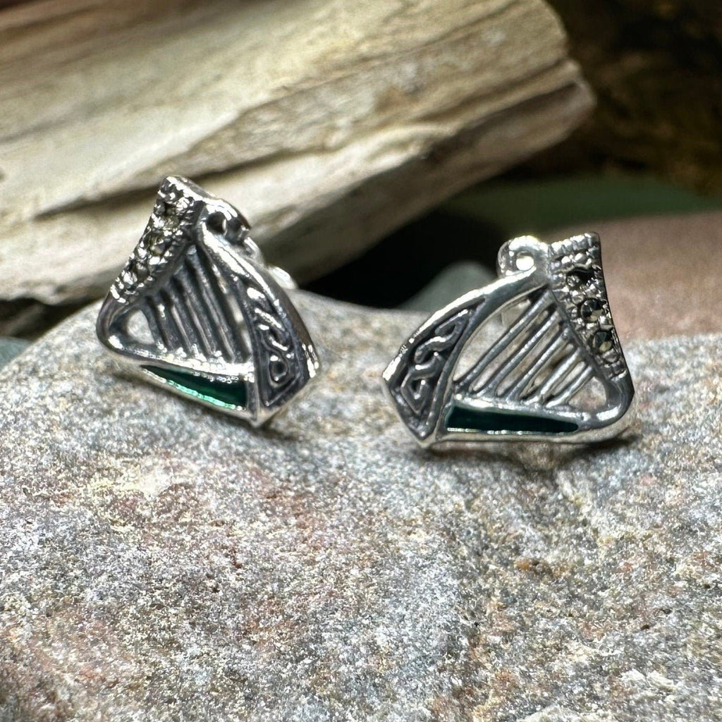 Ireland's Harp Post Earrings Post Earrings La Vie Bien Ireland's Harp Post Earrings