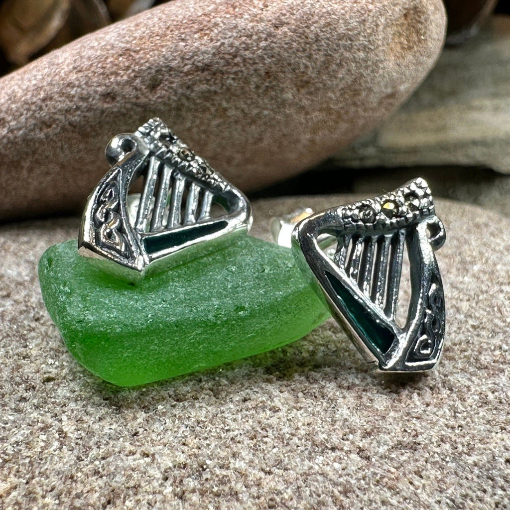 Ireland's Harp Post Earrings Post Earrings La Vie Bien Ireland's Harp Post Earrings