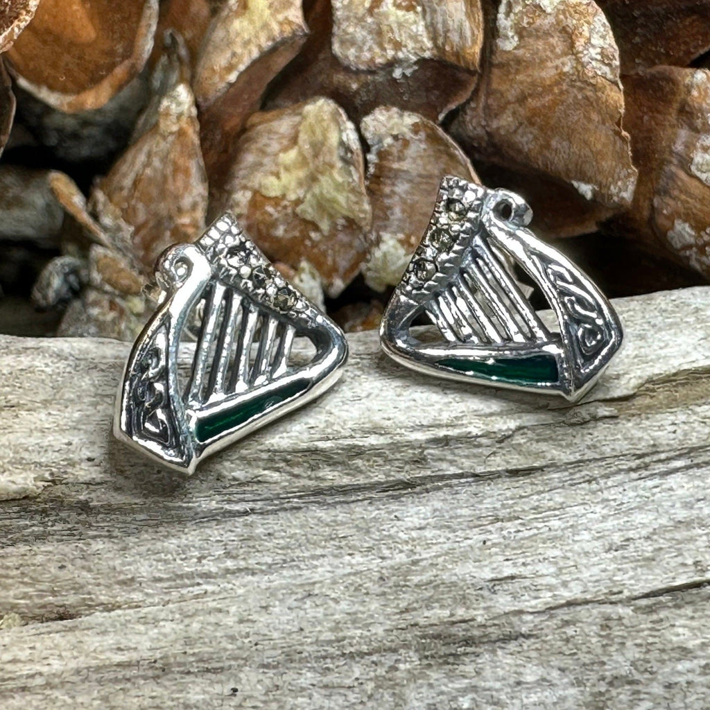 Ireland's Harp Post Earrings Post Earrings La Vie Bien Ireland's Harp Post Earrings