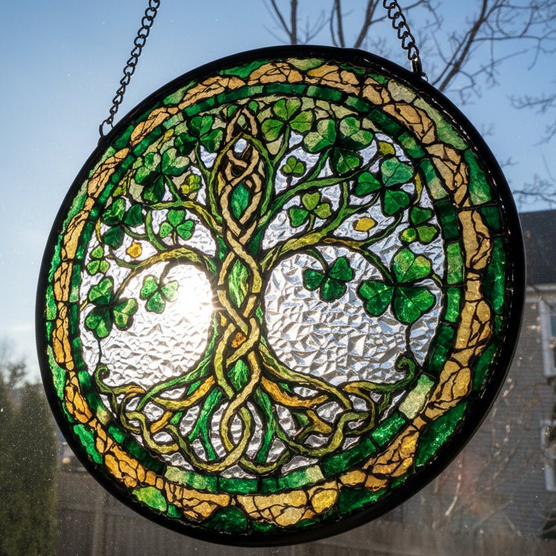 Ireland's Tree of Life Stained Glass Gift Gifts La Vie Bien Ireland's Tree of Life Stained Glass Gift