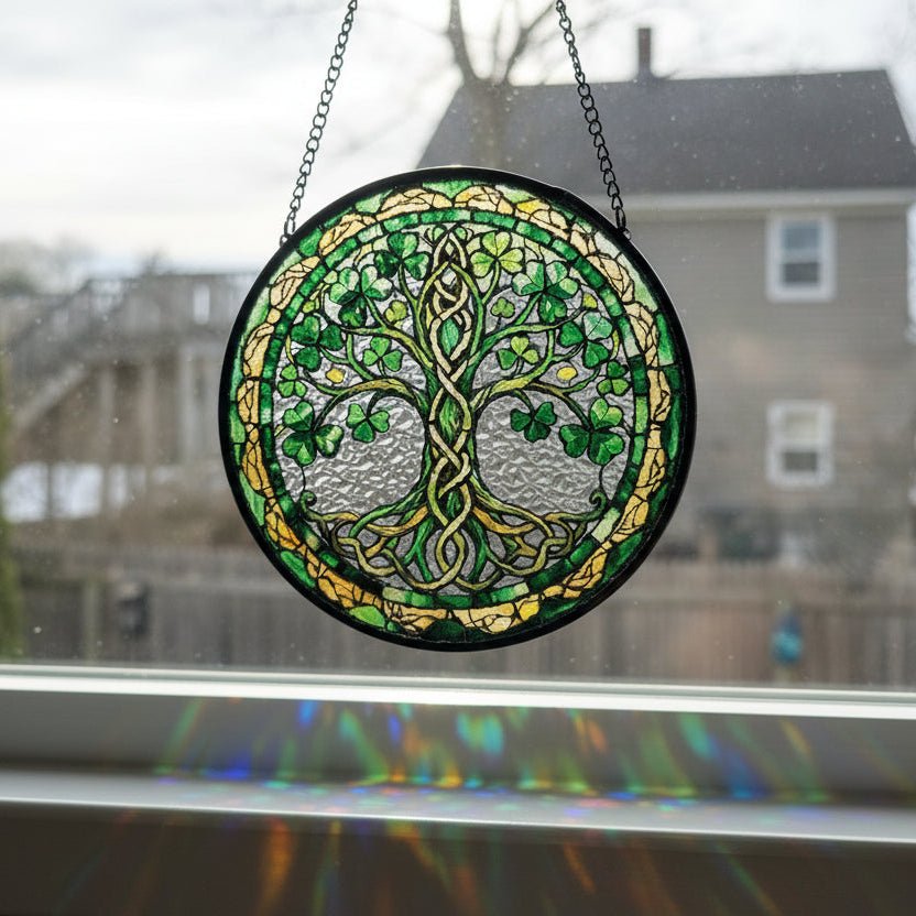 Ireland's Tree of Life Stained Glass Gift Gifts La Vie Bien Ireland's Tree of Life Stained Glass Gift