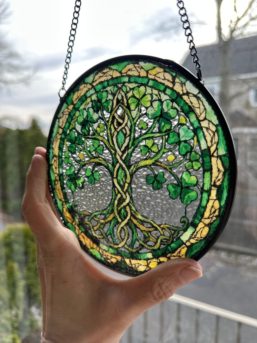 Ireland's Tree of Life Stained Glass Gift Gifts La Vie Bien Ireland's Tree of Life Stained Glass Gift