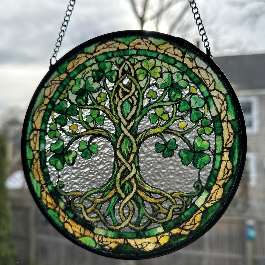 Ireland's Tree of Life Stained Glass Gift Gifts La Vie Bien Ireland's Tree of Life Stained Glass Gift
