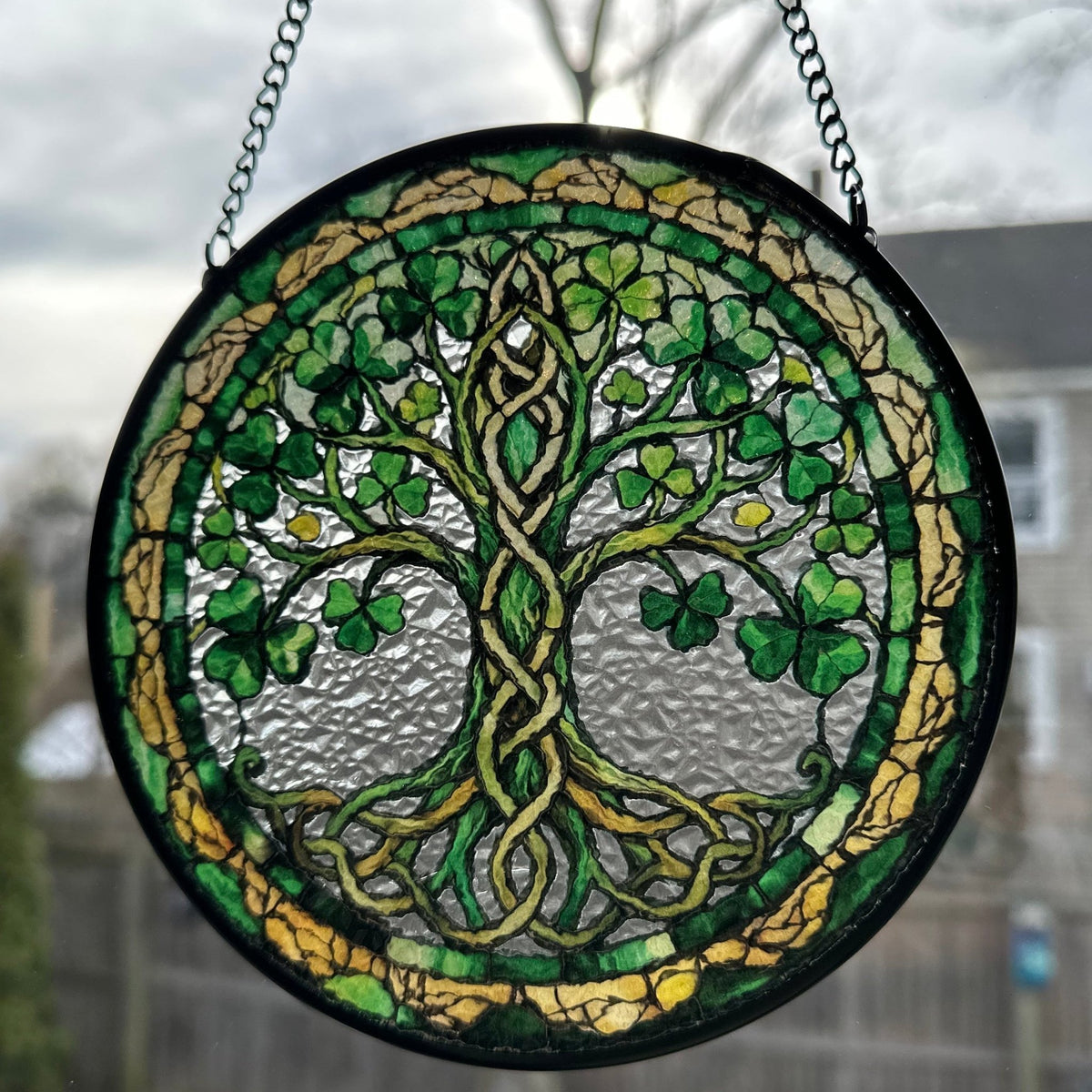Ireland's Tree of Life Stained Glass Gift Gifts La Vie Bien Ireland's Tree of Life Stained Glass Gift