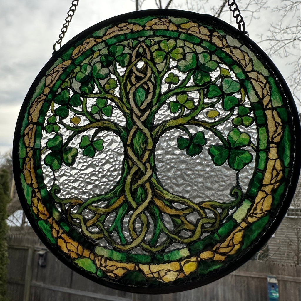 Ireland's Tree of Life Stained Glass Gift Gifts La Vie Bien Ireland's Tree of Life Stained Glass Gift