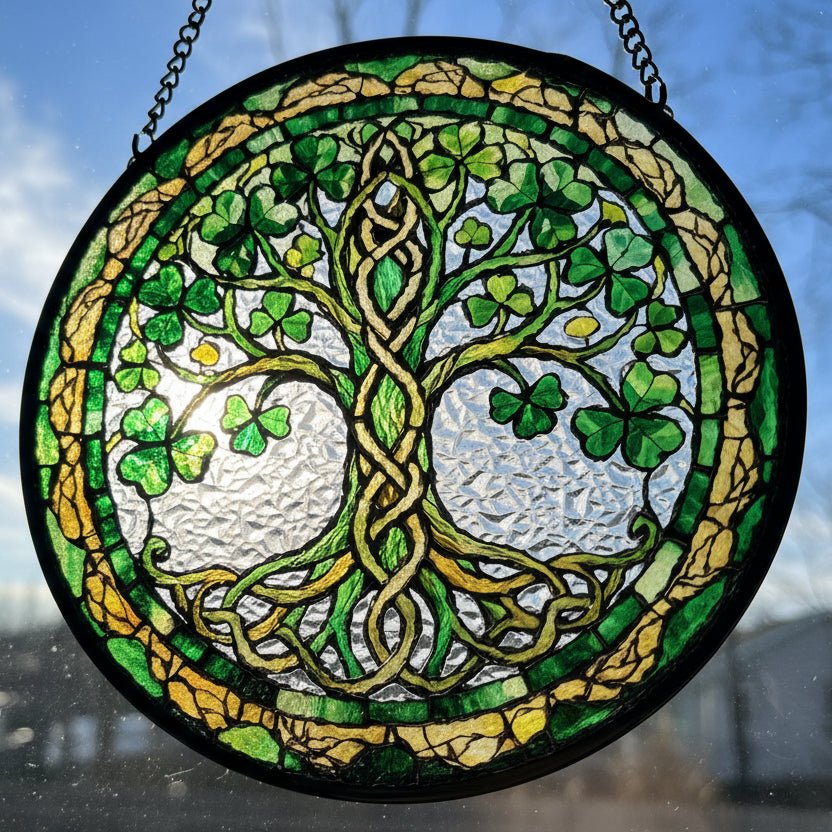 Ireland's Tree of Life Stained Glass Gift Gifts La Vie Bien Ireland's Tree of Life Stained Glass Gift