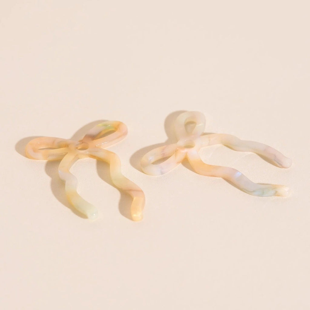 Iridescent Acrylic Bow Hoop Charms by Oh Clementine