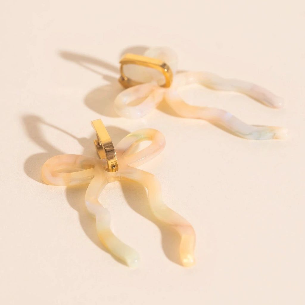 Iridescent Acrylic Bow Hoop Charms by Oh Clementine