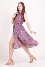 Irina Embroidered Tiered Midi Dress by Raas