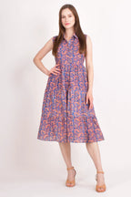 Irina Embroidered Tiered Midi Dress by Raas