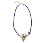 Irises Lapis & Glass Statement Necklace JEWELRY La Vie Bien Irises Lapis & Glass Statement Necklace