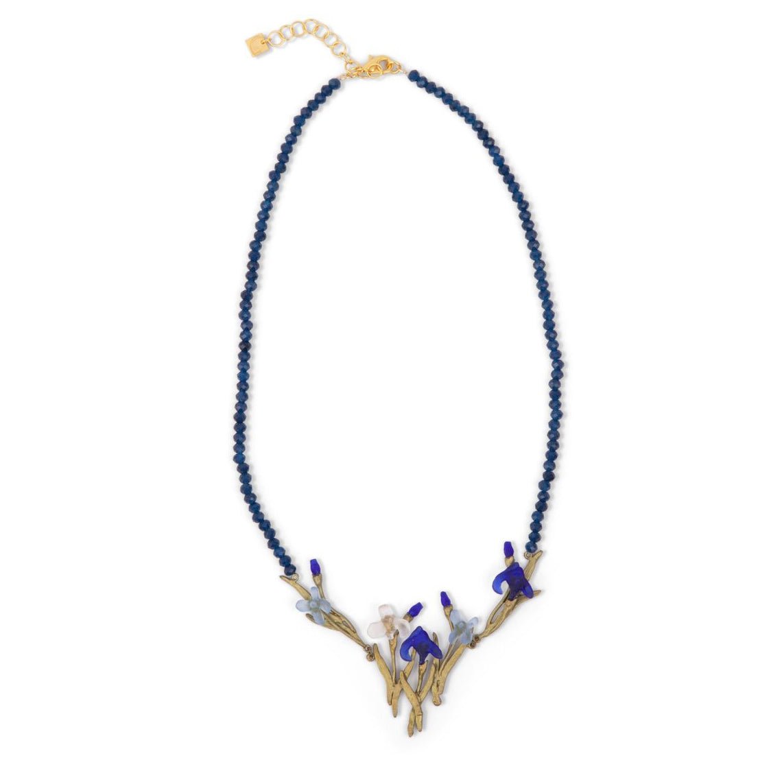 Irises Lapis & Glass Statement Necklace JEWELRY La Vie Bien Irises Lapis & Glass Statement Necklace