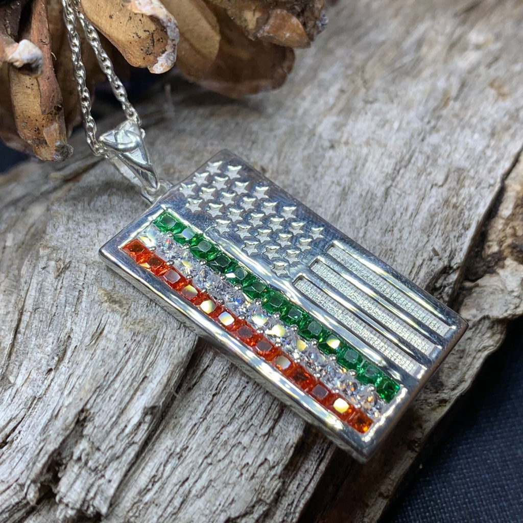 Irish-American Flag Pendant Pendant La Vie Bien Irish-American Flag Pendant