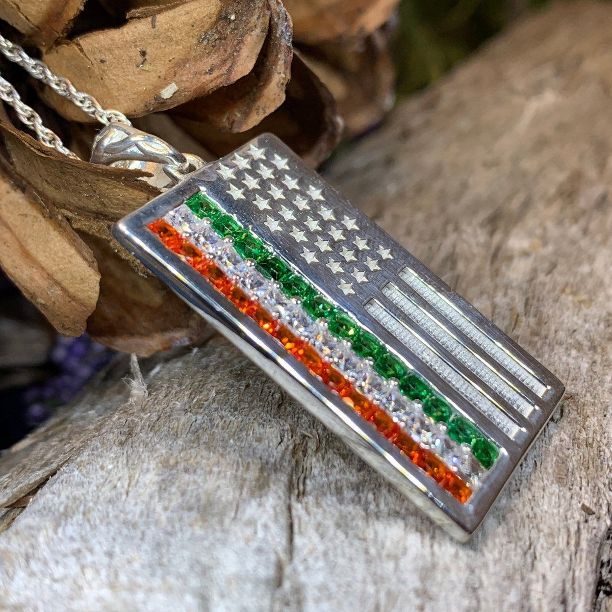 Irish-American Flag Pendant Pendant La Vie Bien Irish-American Flag Pendant