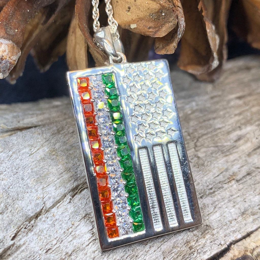 Irish-American Flag Pendant Pendant La Vie Bien Irish-American Flag Pendant