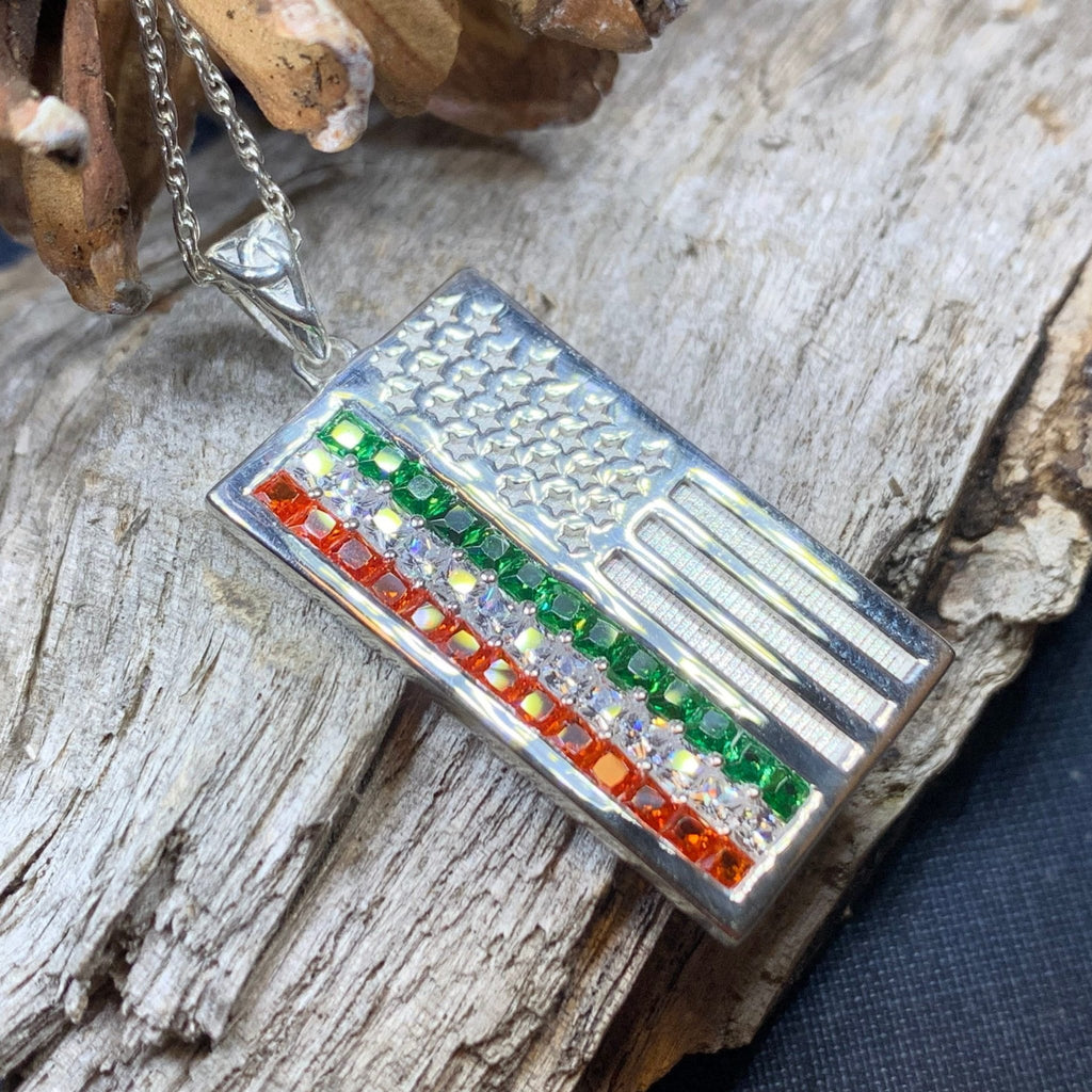 Irish-American Flag Pendant Pendant La Vie Bien Irish-American Flag Pendant