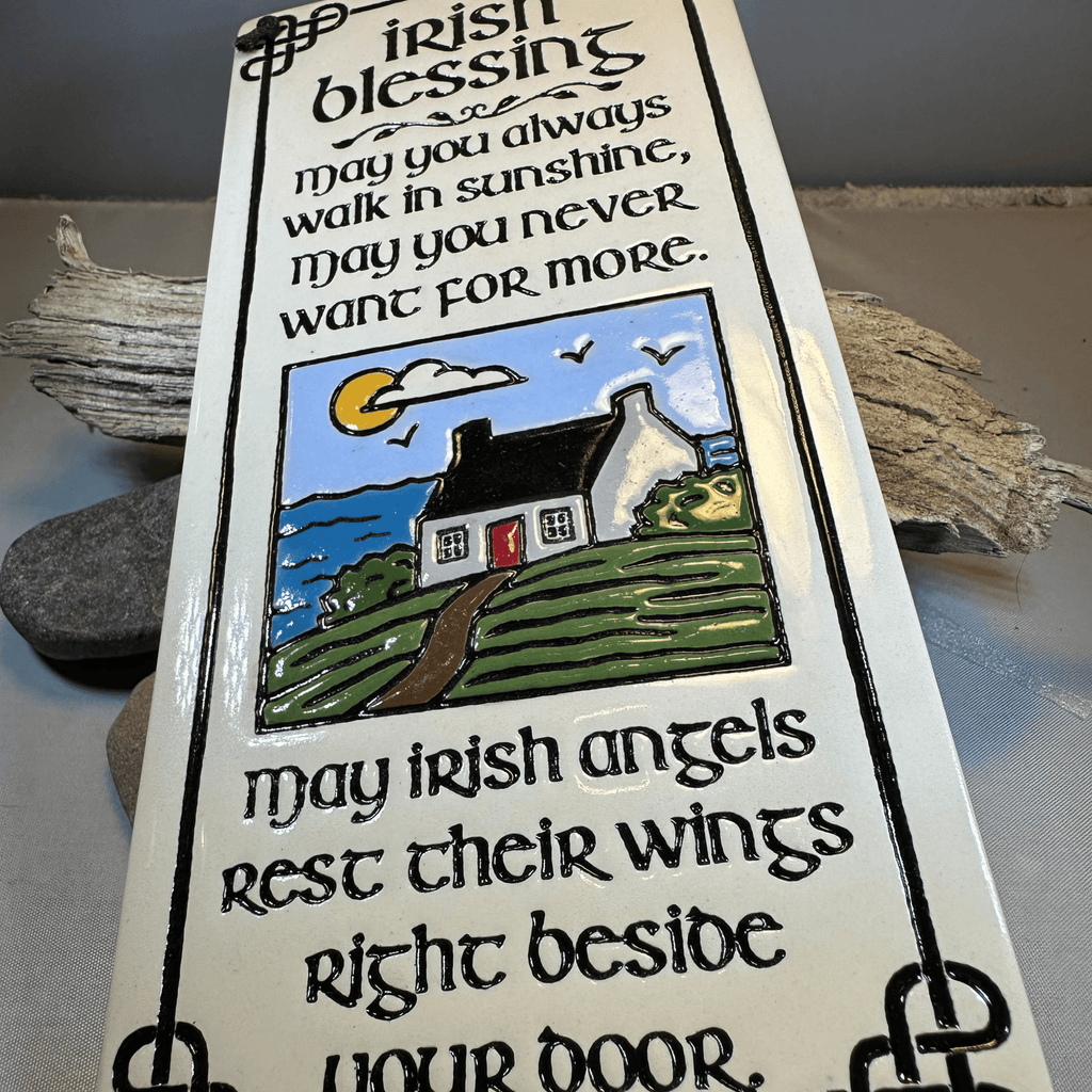 Irish Angels Blessing Ceramic Wall Art Gifts La Vie Bien Irish Angels Blessing Ceramic Wall Art