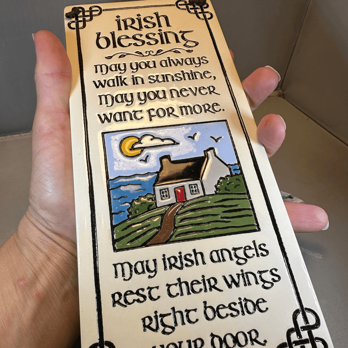 Irish Angels Blessing Ceramic Wall Art Gifts La Vie Bien Irish Angels Blessing Ceramic Wall Art