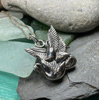 Irish Children of Lir Swan Necklace in Sterling Silver Pendant La Vie Bien Irish Children of Lir Swan Necklace in Sterling Silver